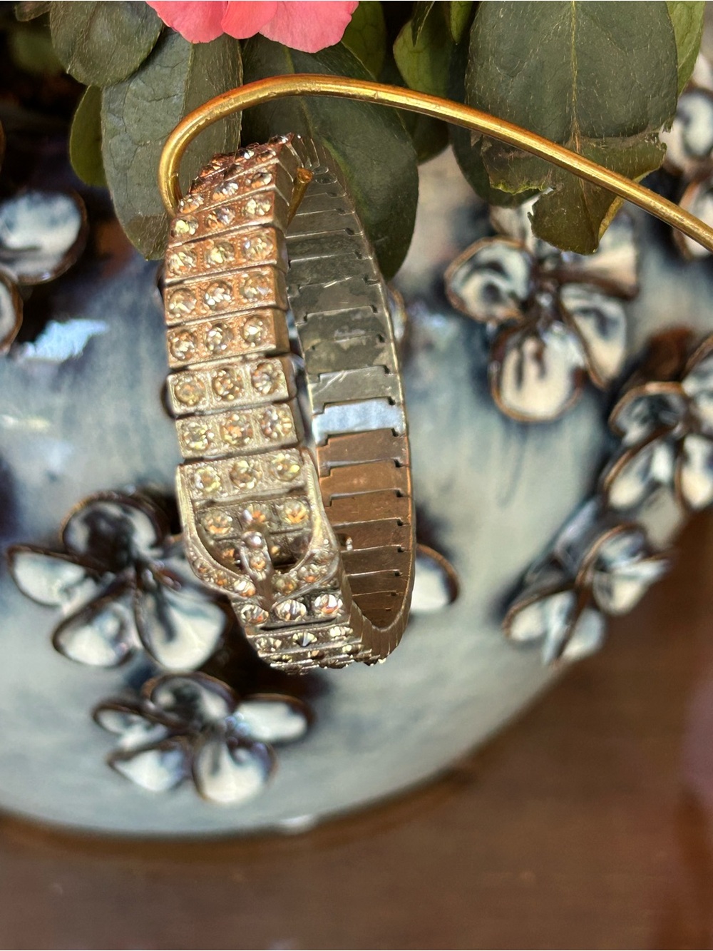 Art Deco 1920s French Paste Buckle Bracel